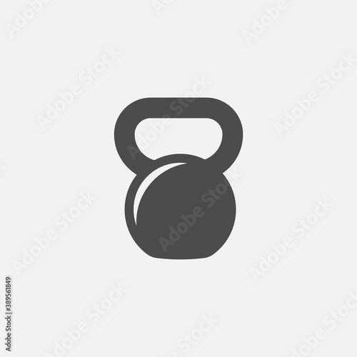 Kettlebell icon isolated on white background. Vector illustration.
