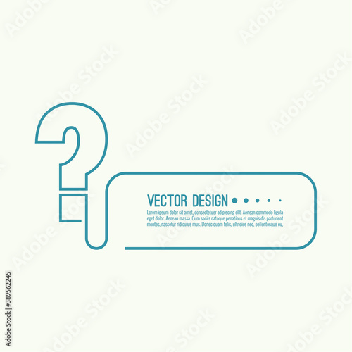 Question mark icon. Help symbol. FAQ sign on white background. vector. minimal, outline. Quiz symbol.
