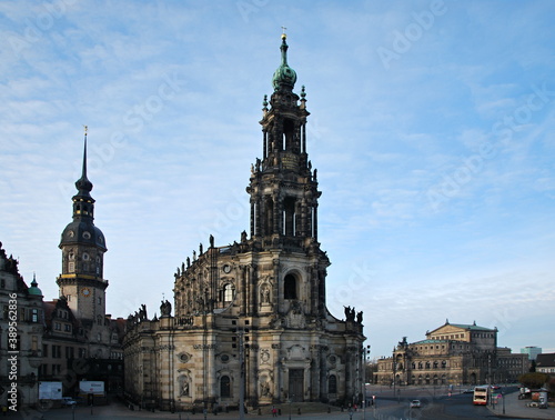 Residenz Kirche in der Altstadt von Dresden, Sachsen