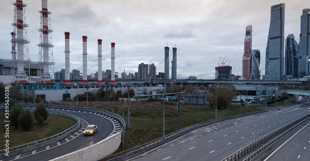 Moscow gloomy morning