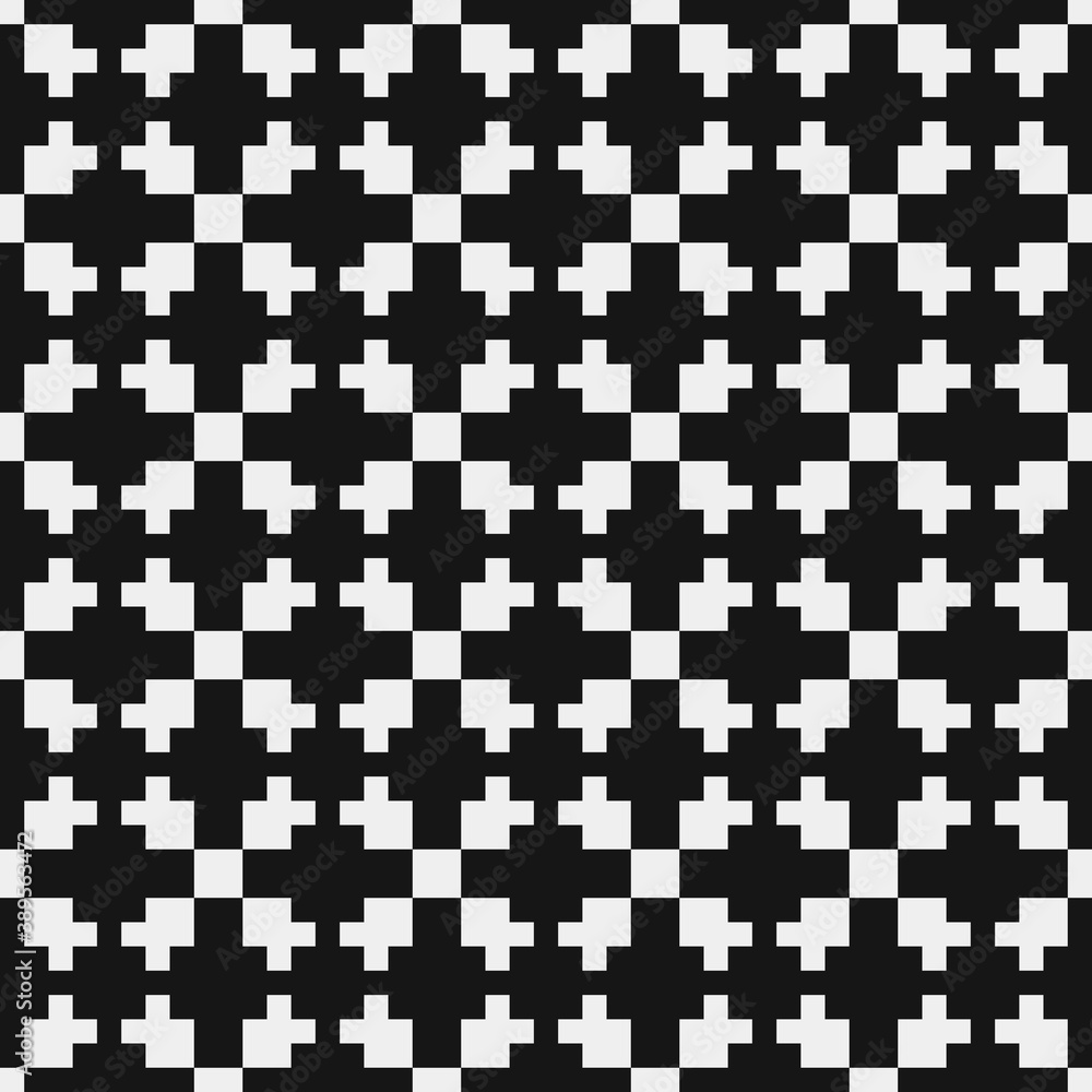 Fototapeta premium Abstract Cross Pattern Dots Logo generative computational art illustration