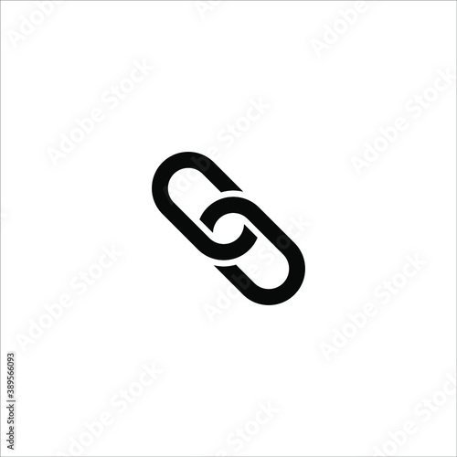 Chain, link icon vector. Link template black color editable. Hyperlink chain symbol Flat vector sign isolated on background