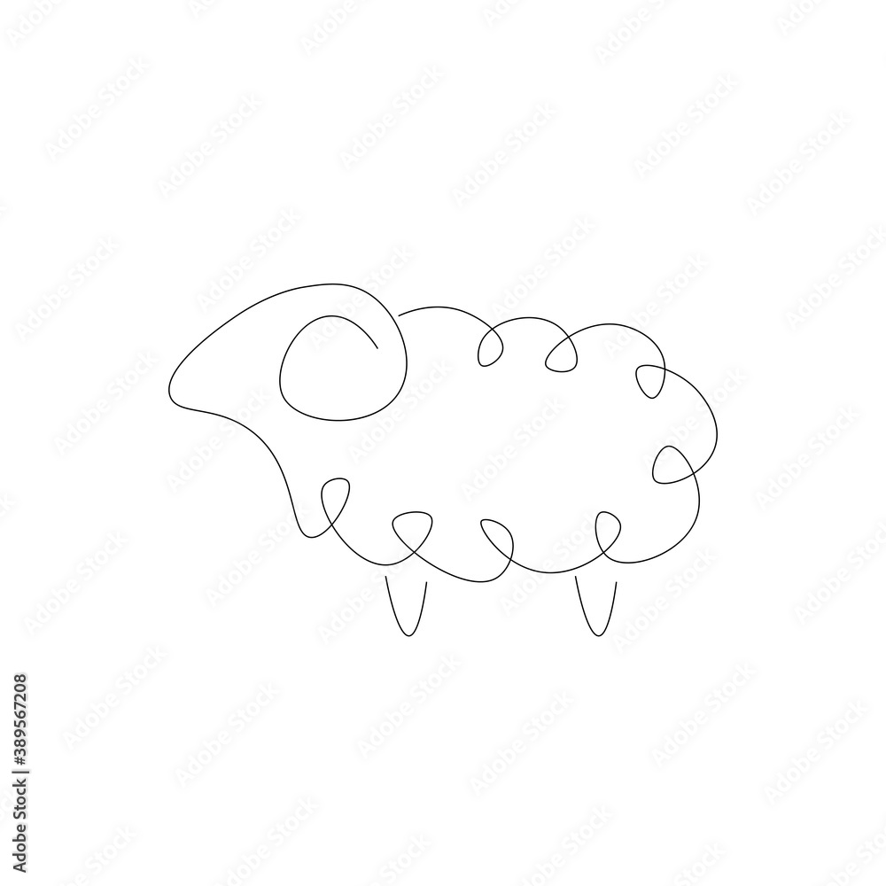 Lamb animal silhouette on white background vector illustration Lamb animal silhouette on white background vector illustration