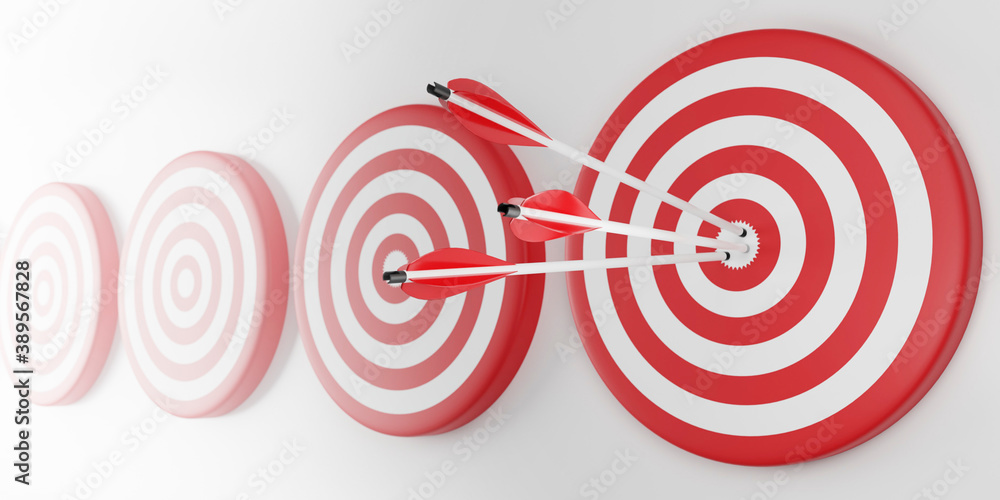 Internet, business, Technology and network concept. Arrow archery hit on the center of dartboard, buisness targeting concept. 3d rendering Internet, business, Technology and network concept. Arrow archery hit on the center of dartboard, buisness targeting concept. 3d rendering