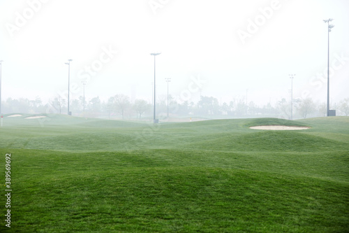 golf course in the morning
