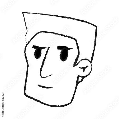 男性キャラクターの顔のイラスト