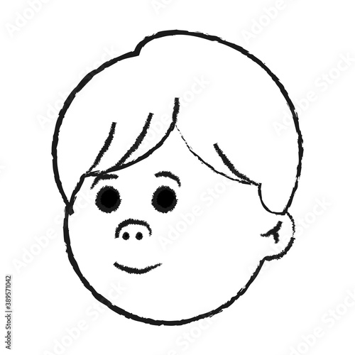 男性キャラクターの顔のイラスト