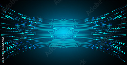 Blue cyber circuit future technology concept background