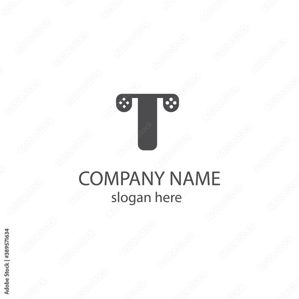 letter t logo illustration game vector design template letter t logo illustration game vector design template