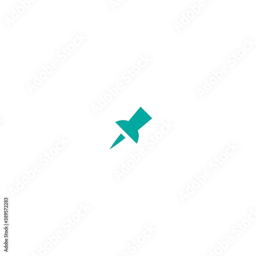 Free Download blue push pin icon isolated on white. office stationary needle. - GFXLoad