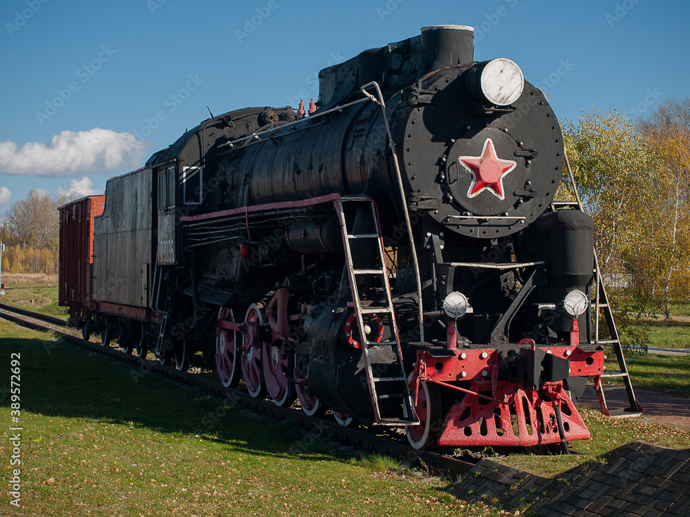 Naklejka premium old steam locomotive