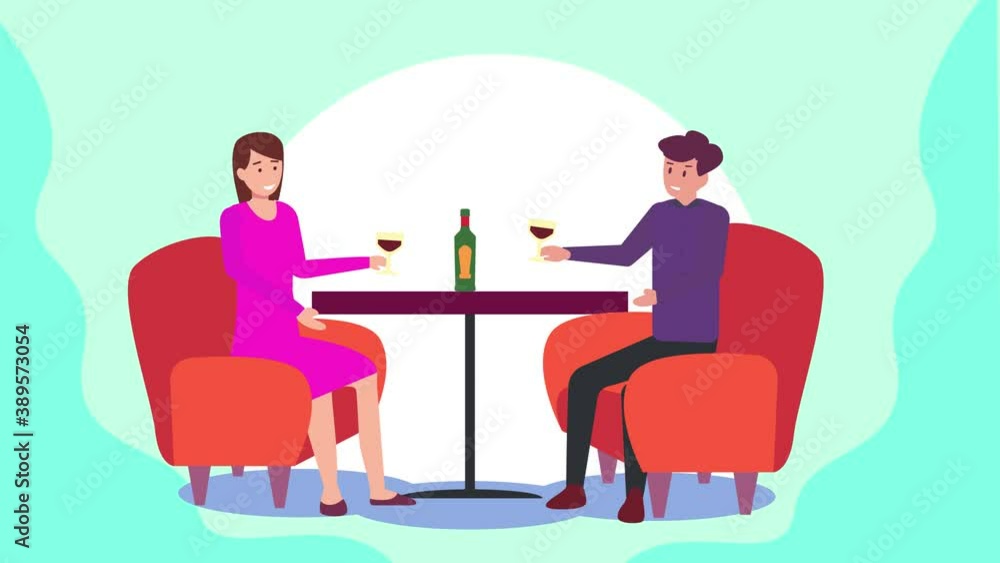 Couple having romantic dinner with champagne Couple having romantic dinner with champagne