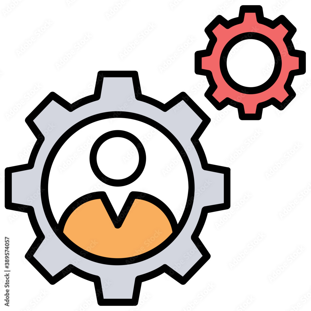 Male avatar with gears symbolic of project manager
Male avatar with gears symbolic of project manager
