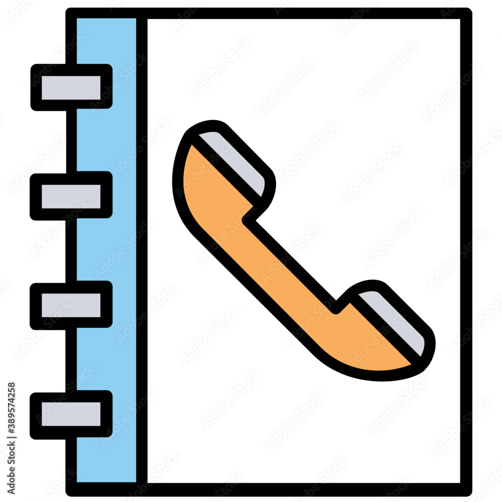 Flat icon design of an contact book
Flat icon design of an contact book