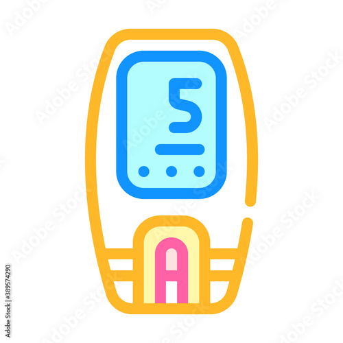 lactate control tool color icon vector illustration