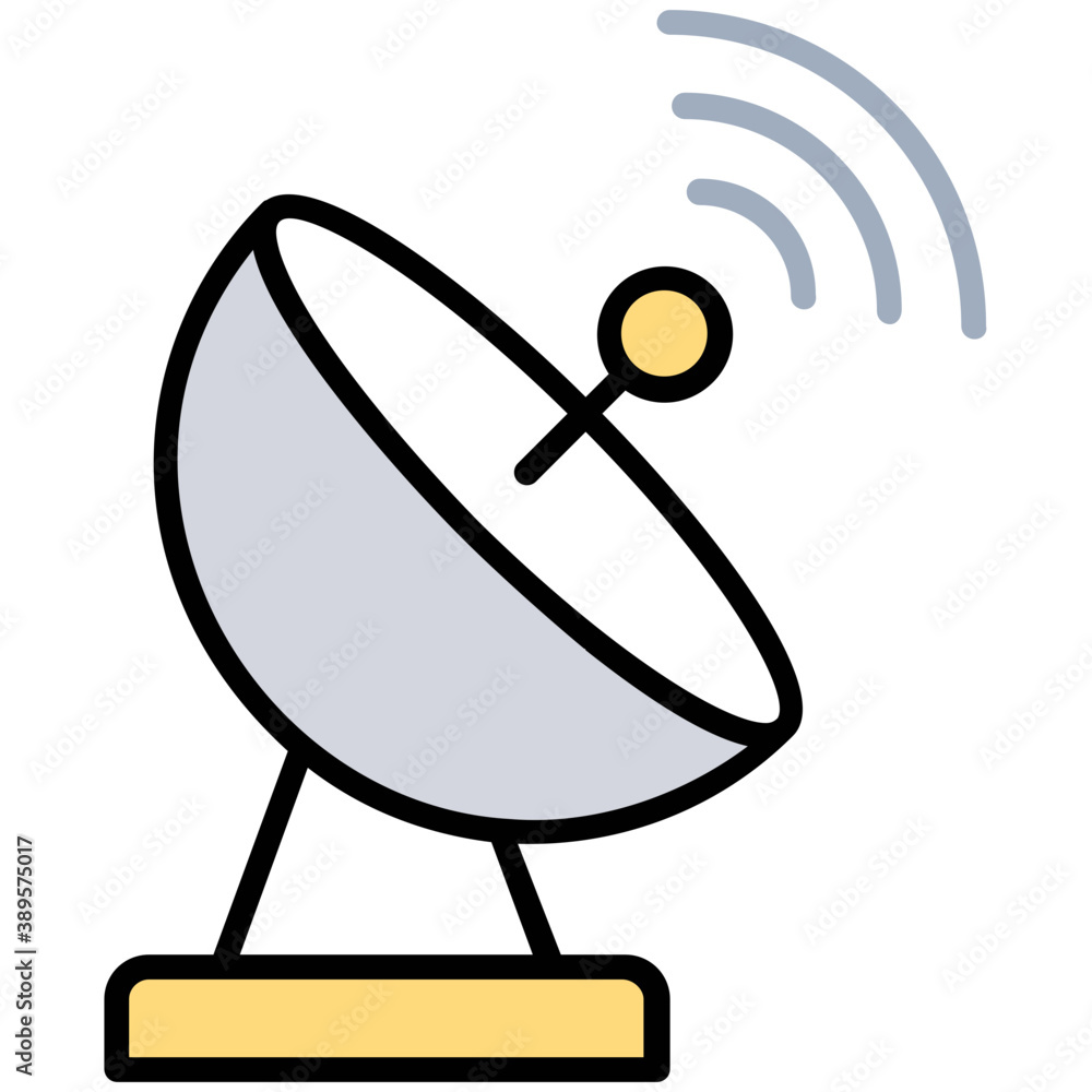 Satellite dish antenna with signals sign
Satellite dish antenna with signals sign