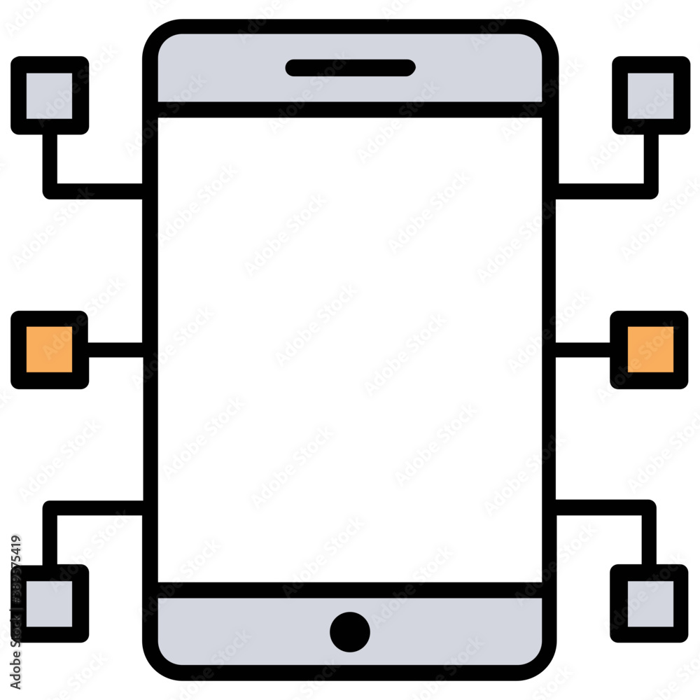 A flat icon design of mobile networking
A flat icon design of mobile networking