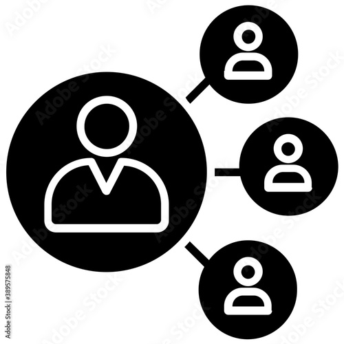 
Flat icon design of social media connections 

