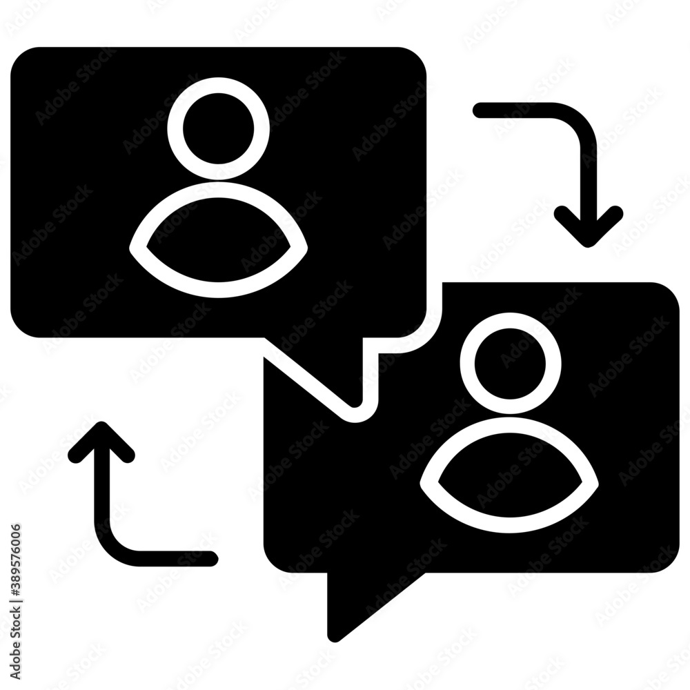 Two person with chat bubbles, conversation concept
Two person with chat bubbles, conversation concept