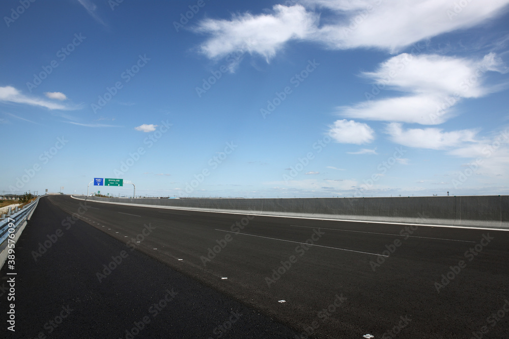 car driving on highway