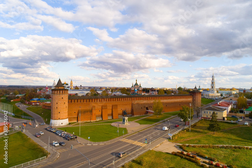 Top view of the ancient Kremlin in Kolomna. © Alexander