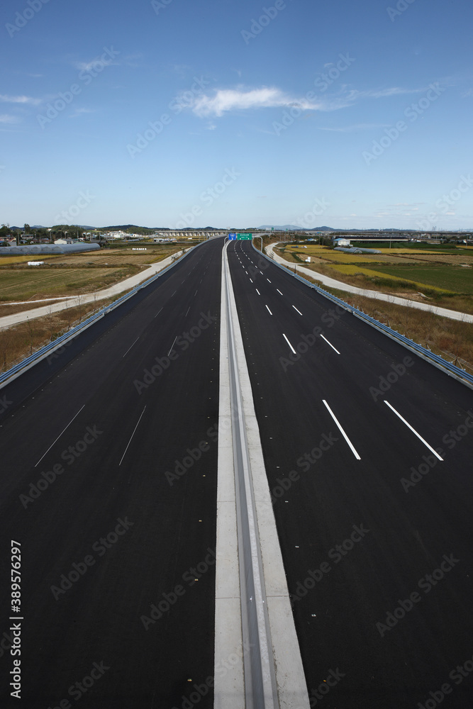 car driving on highway