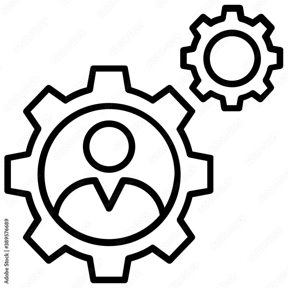 Male avatar with gears symbolic of project manager
Male avatar with gears symbolic of project manager