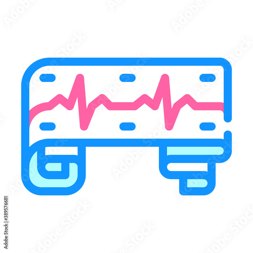 heart cardiogram color icon vector illustration sign