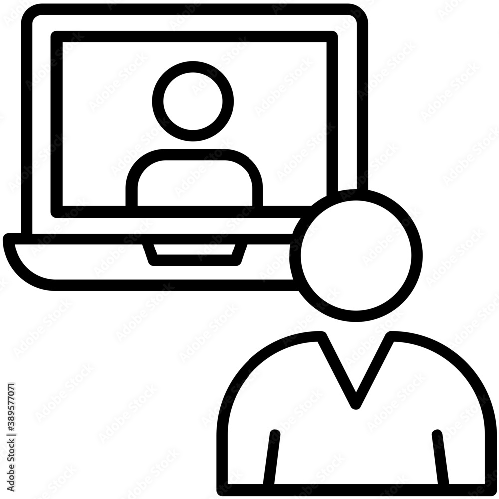A man avatar presenting concept of video calling
A man avatar presenting concept of video calling