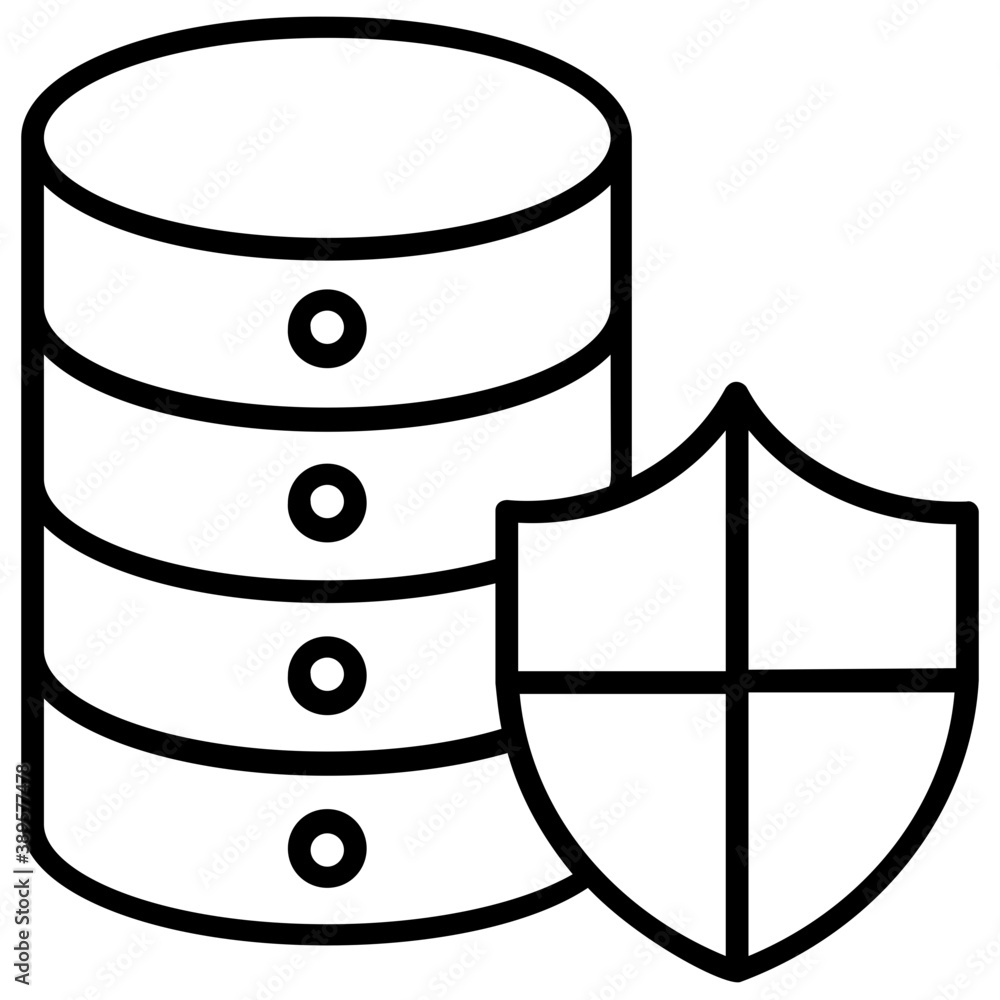A database protecting by a shielded lock, this is icon for data protection
A database protecting by a shielded lock, this is icon for data protection