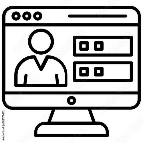 
Lcd of a computer embedded with layout of an web user preferences 
