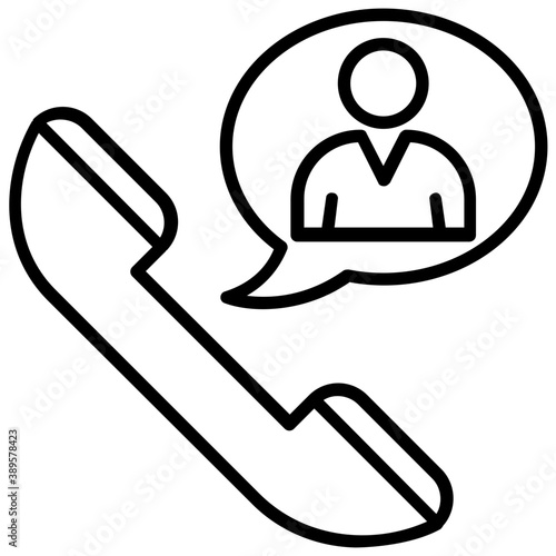 
Telephone receiver with a chat bubble, helpline icon concept
