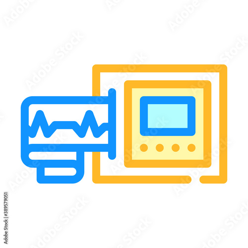 removing cardiogram color icon vector illustration sign