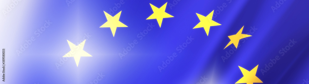 Obraz premium Flagge der Europäischen Union EU als Panorama