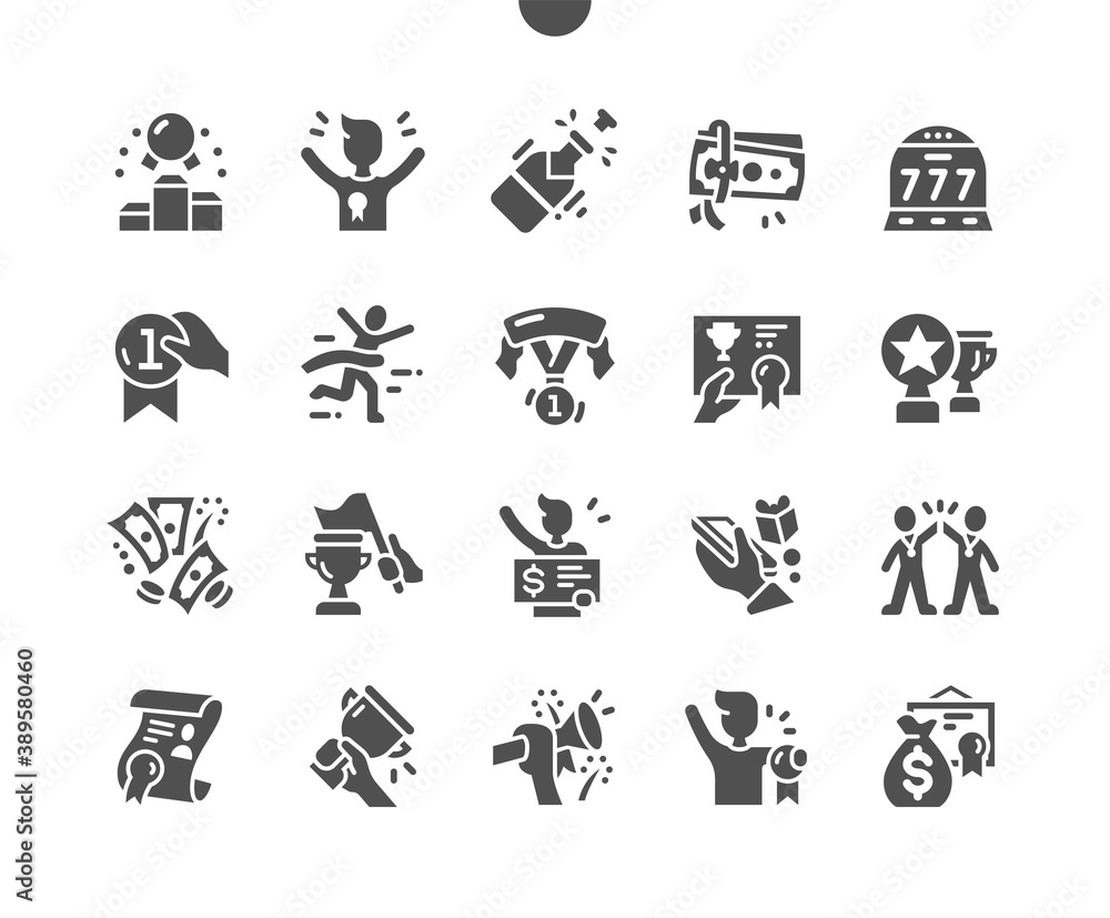 Winning team. Celebrating the success. Gold trophy. Winners. Happy people win golden cup, successful champions. Celebrating victory. Vector Solid Icons. Simple Pictogram Winning team. Celebrating the success. Gold trophy. Winners. Happy people win golden cup, successful champions. Celebrating victory. Vector Solid Icons. Simple Pictogram