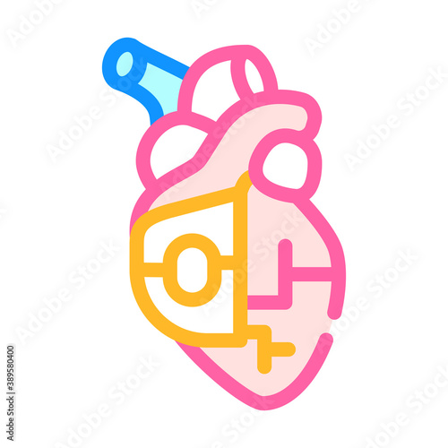 heart pacemaker color icon vector illustration sign