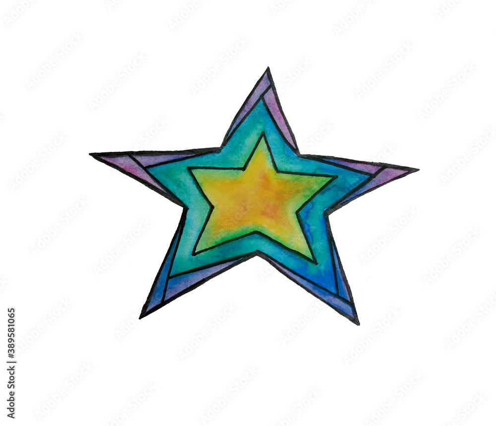 Bright Christmas star with patterns Bright Christmas star with patterns