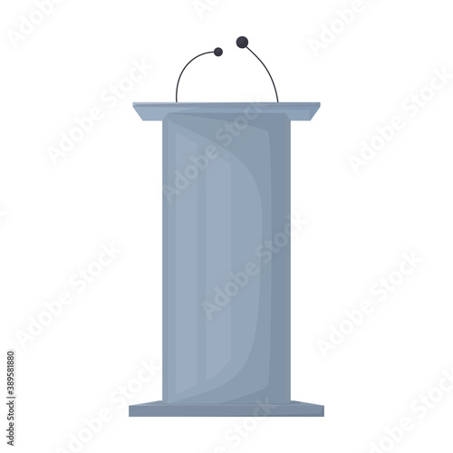 Tribunal podium cartoon vector icon.Cartoon vector illustration podium conference. Isolated illustration of tribunal podium icon on white background.