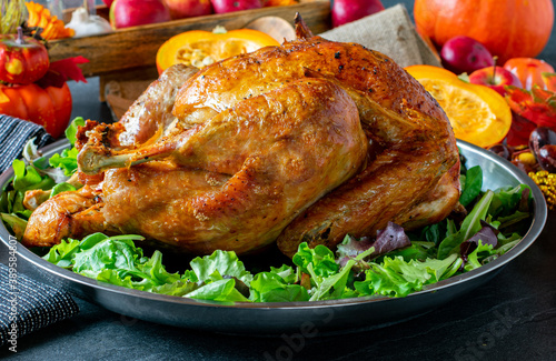 Thankgiving oven baked roast whole Turkey
