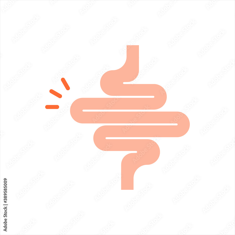 Colitis icon on white background Colitis icon on white background