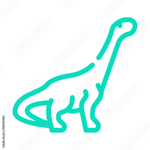 antarctosaurus apatosaurus argentinosaurus dinosaur color icon vector illustration