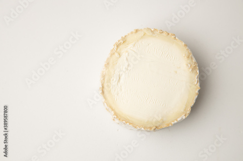goat cheese on white background