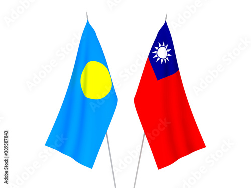 Taiwan and Palau flags