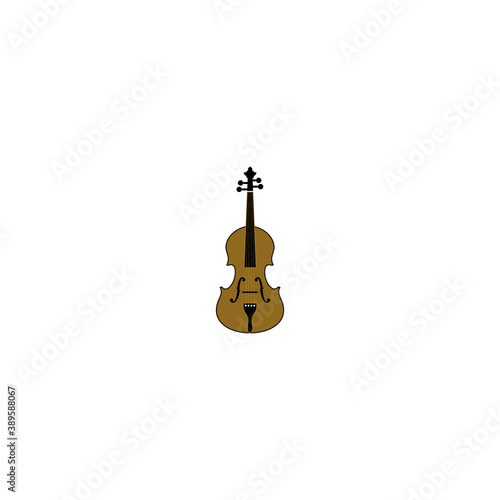Silhouette of Violin Cello Fiddle Contra Bass