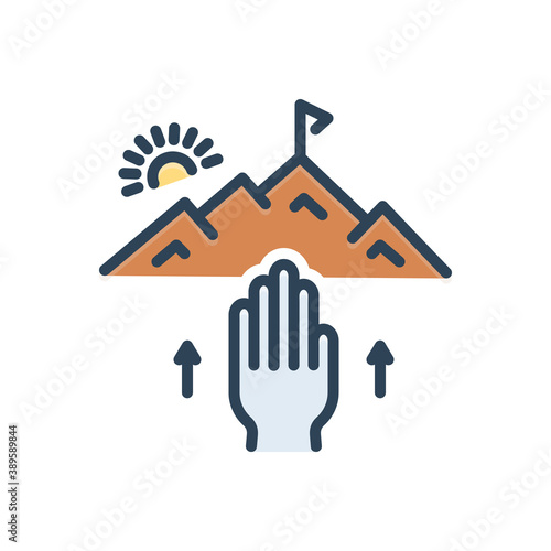 Color illustration  icon for attempt