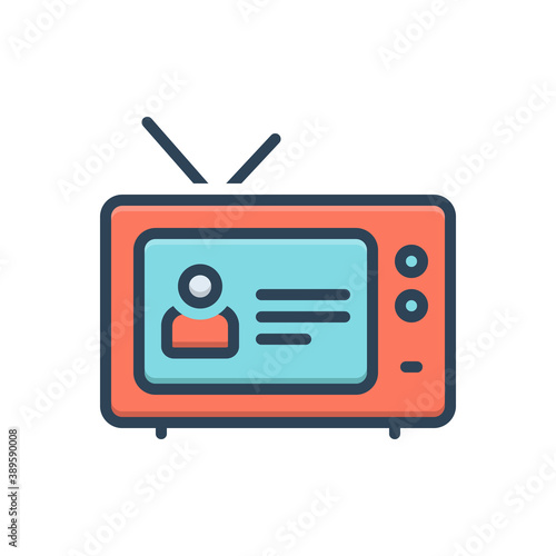 Color illustration  icon for episode
