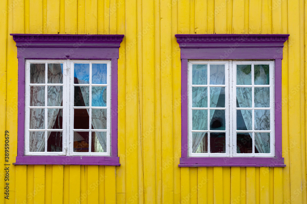 Yellow and purple windows Yellow and purple windows