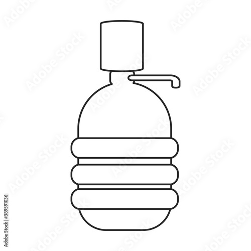 Water cooler vector icon.Outline vector icon isolated on white background water cooler.