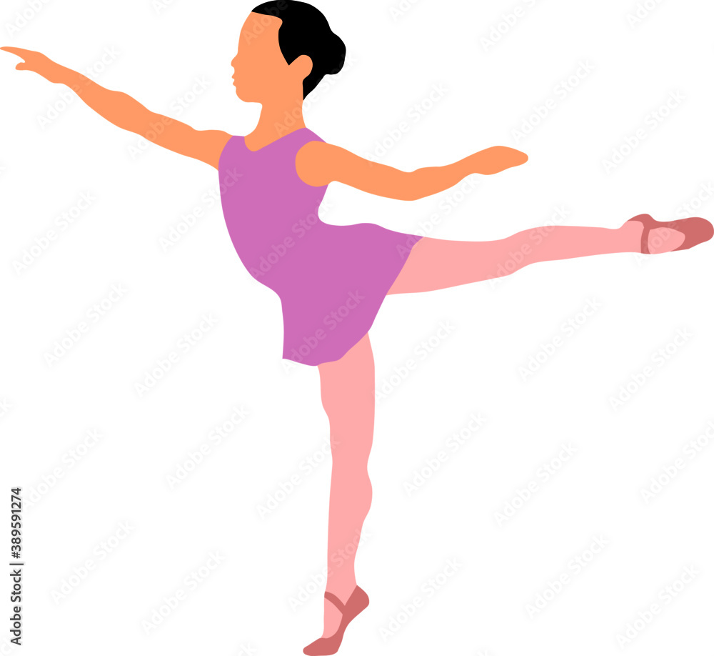 vector silhouette of a young ballerina vector silhouette of a young ballerina