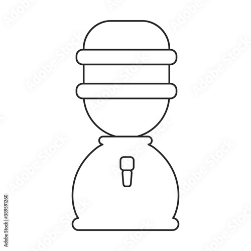 Water cooler vector icon.Outline vector icon isolated on white background water cooler.